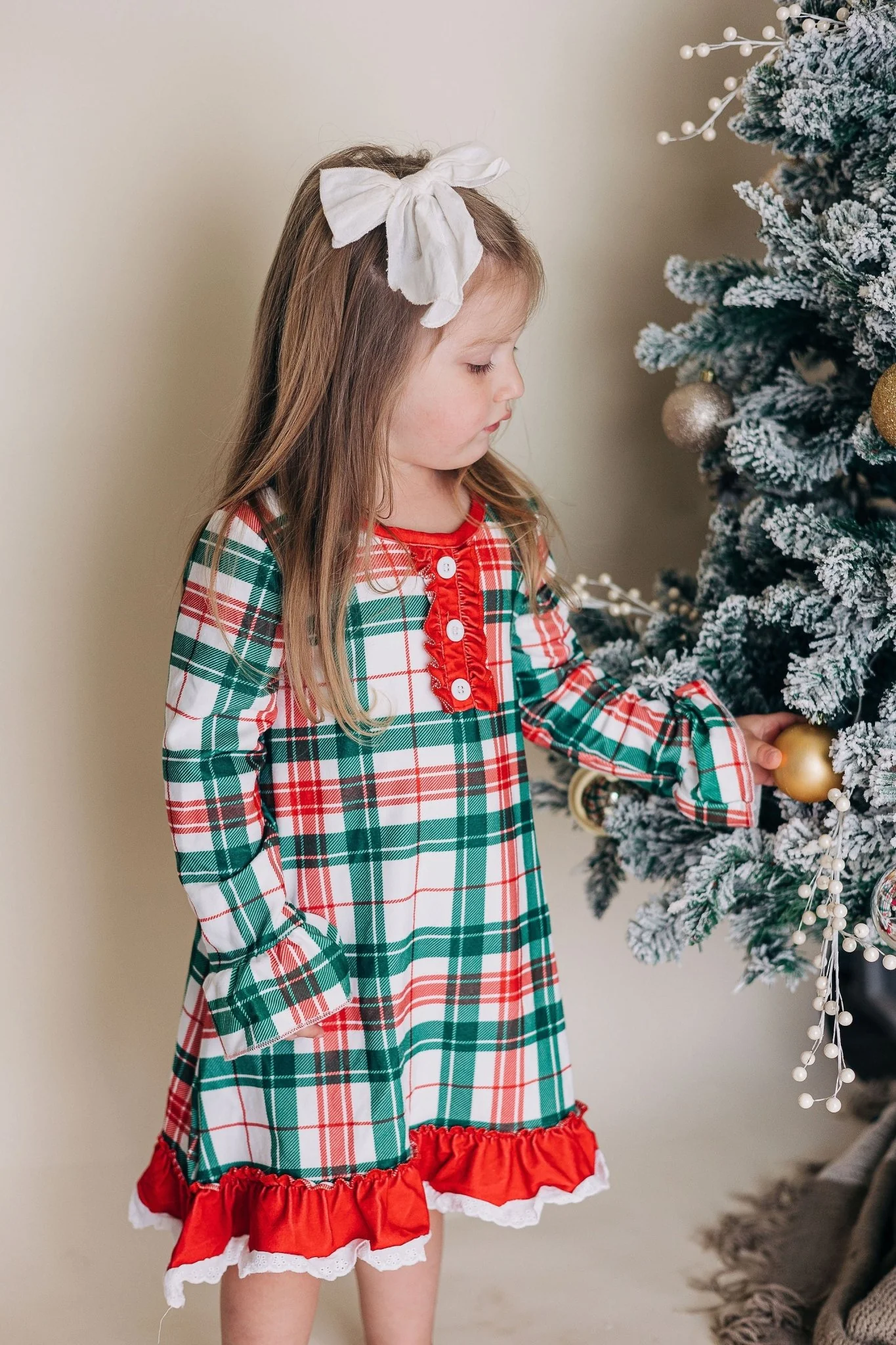 Gown with Bloomers - Christmas Plaid Holiday Lounge - Image 9