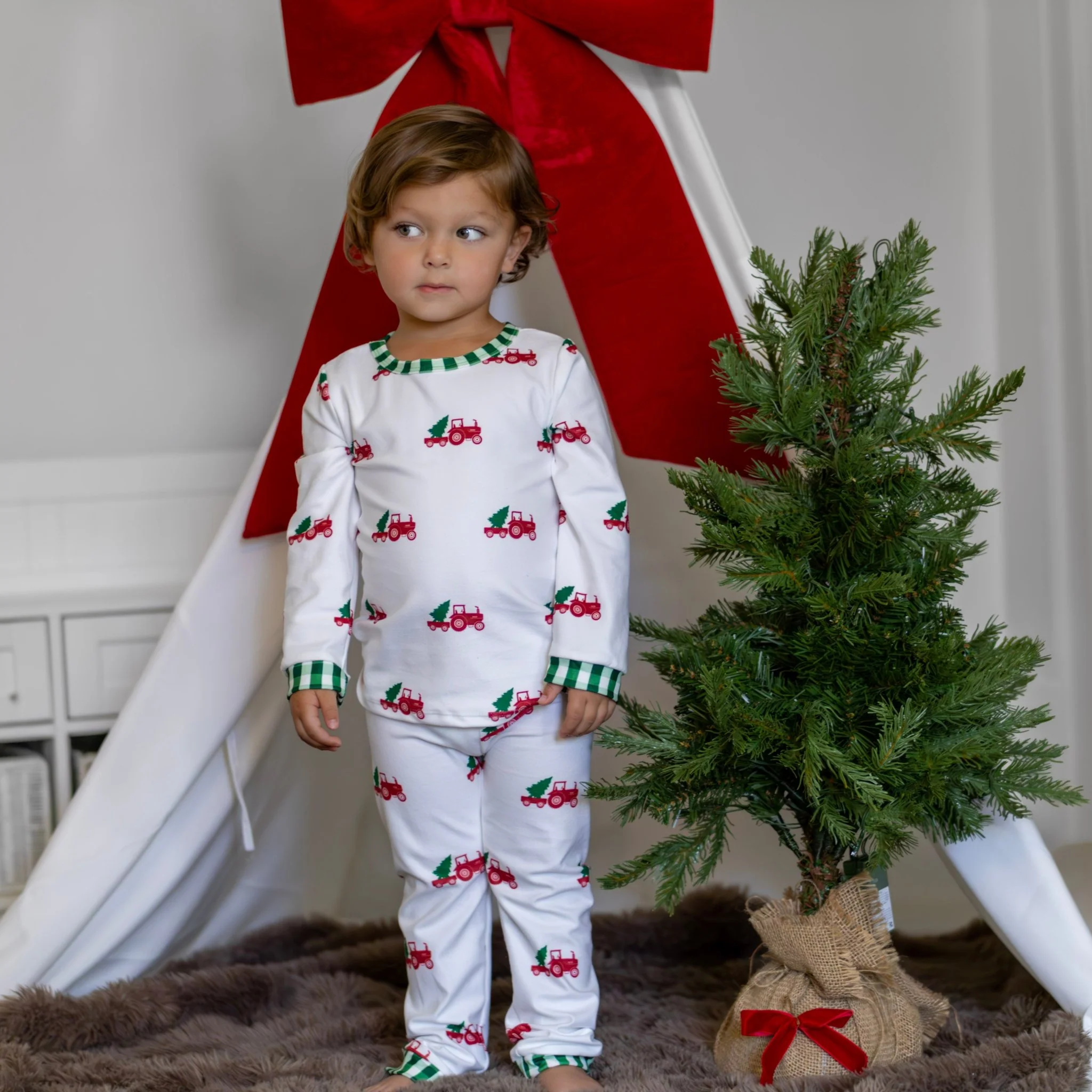 Buttflap Pajamas - Christmas Tractor Holiday Lounge - Image 3