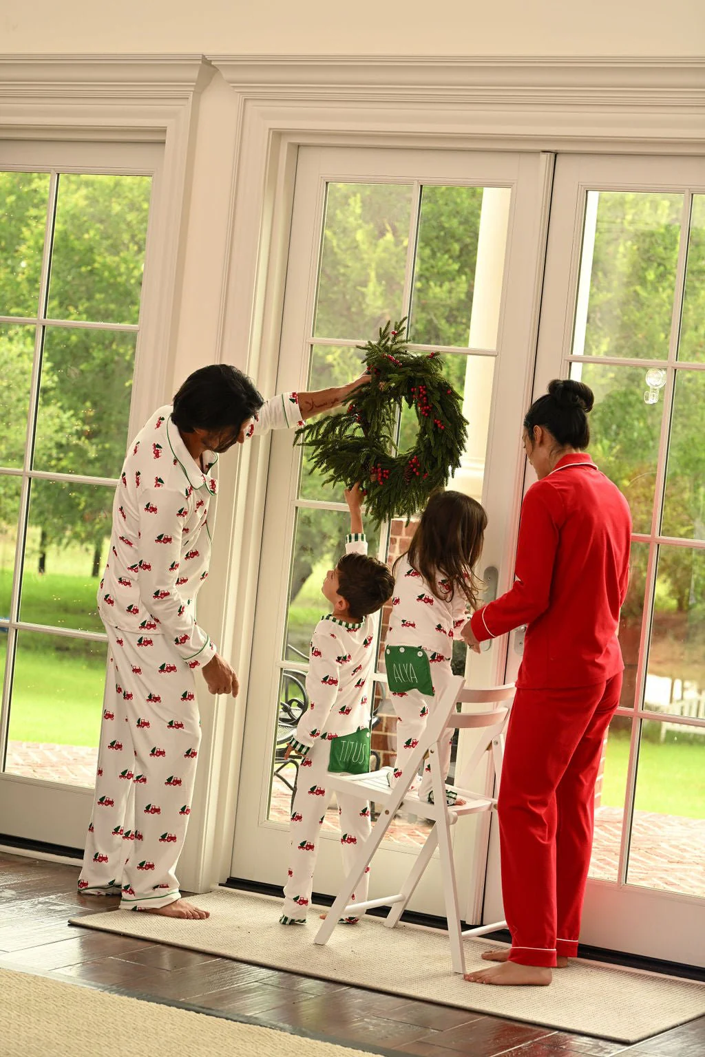 Ruffle Buttflap Pajamas - Christmas Tractor Holiday Lounge - Image 7