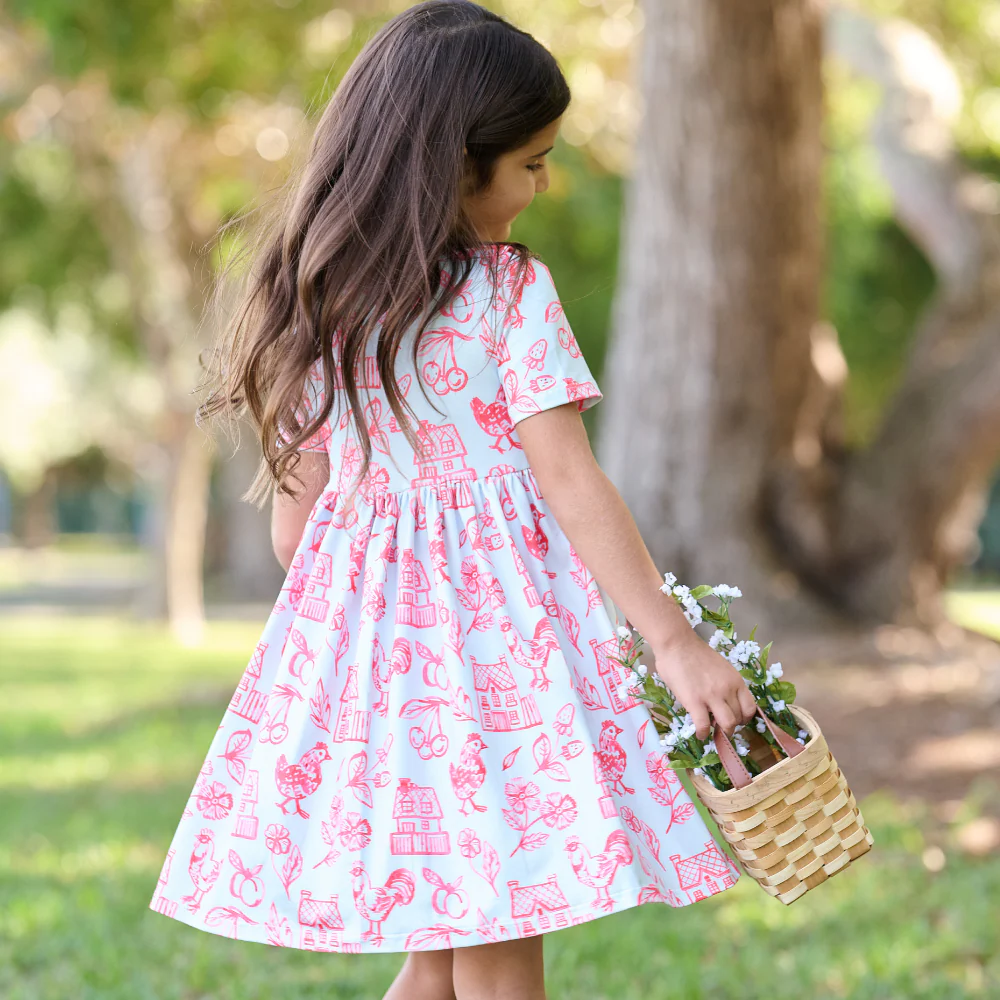 Claire Twirl Dress - Watercolor Farm - Image 3