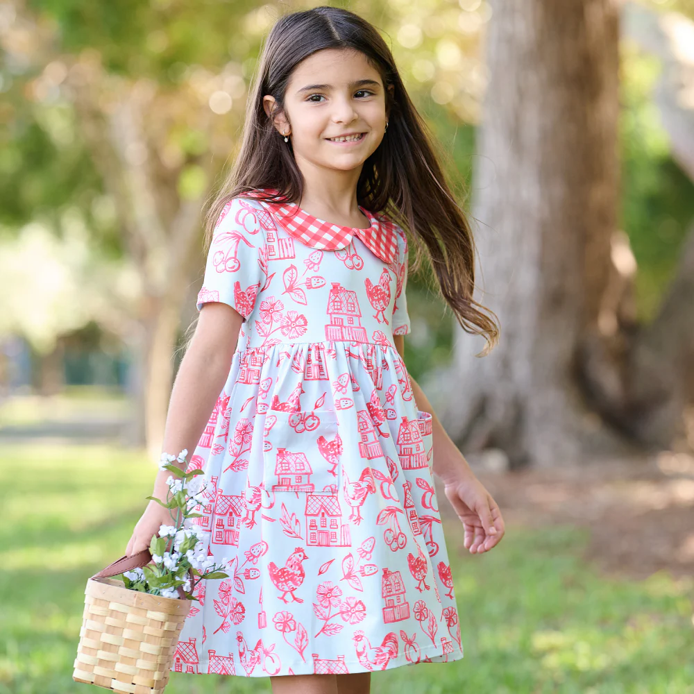 Claire Twirl Dress - Watercolor Farm - Image 4