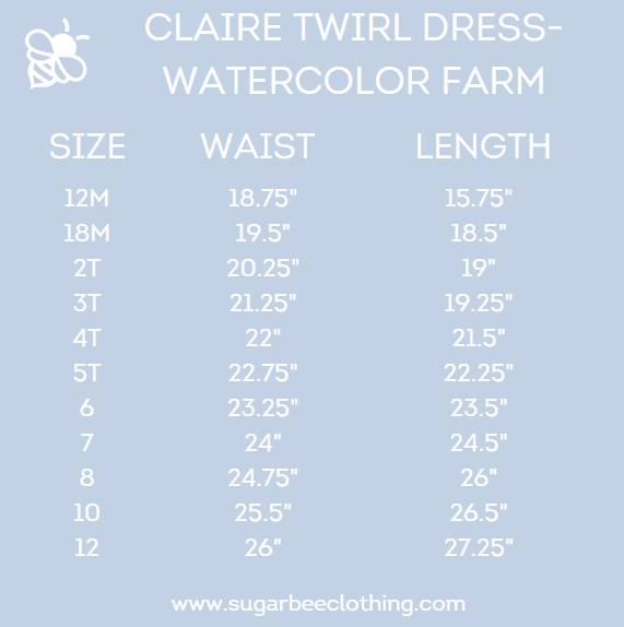 Claire Twirl Dress - Watercolor Farm - Image 5