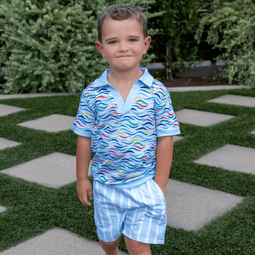 Patrick SS Clubhouse Polo - Colorful Current - Image 2