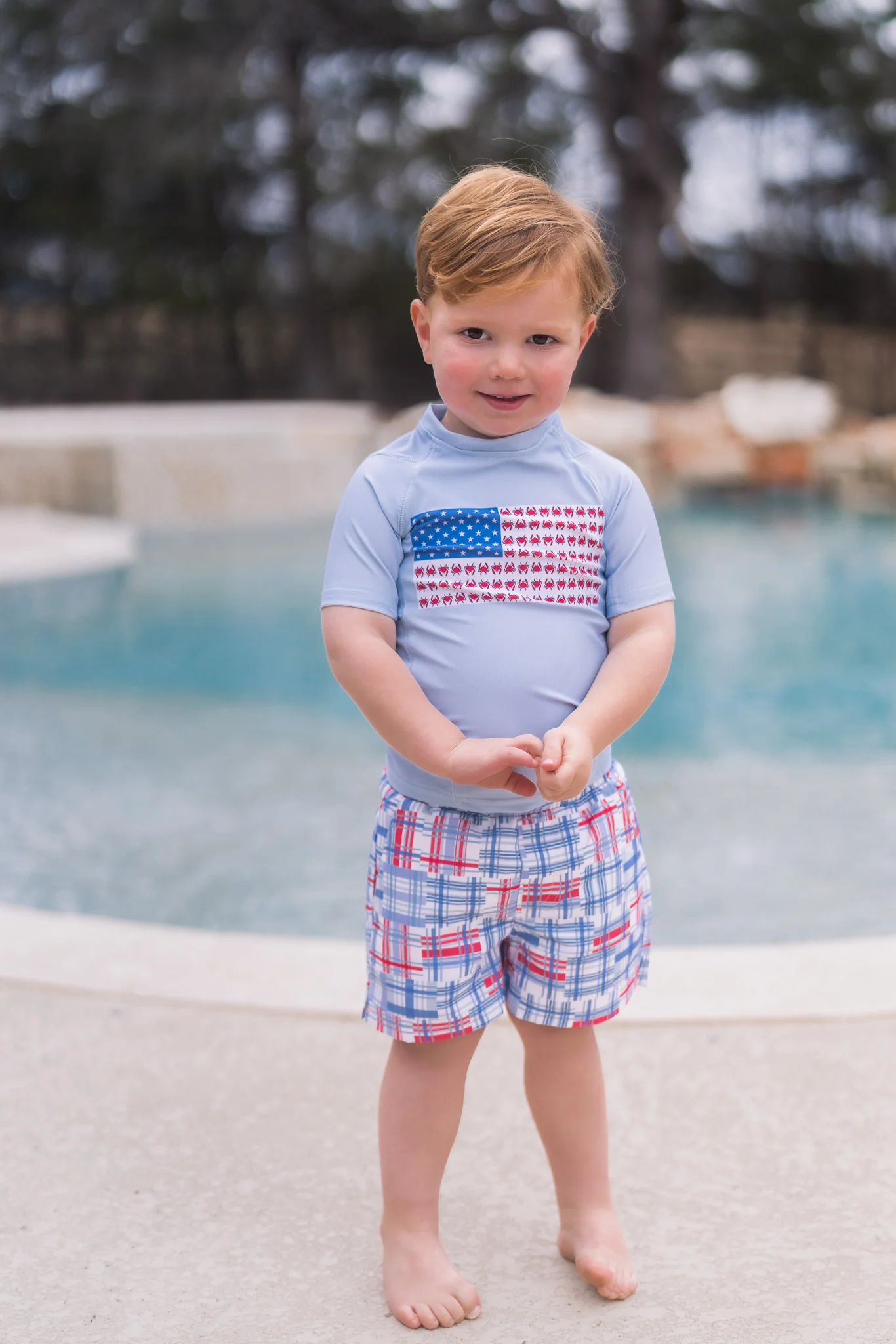 Compression Swim Shorts - Cape Cod Madras - Image 3