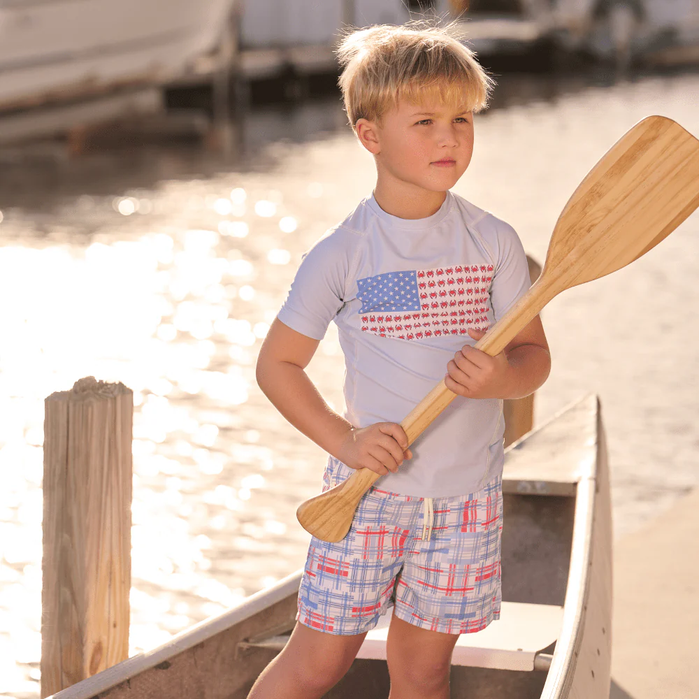 Compression Swim Shorts - Cape Cod Madras - Image 5