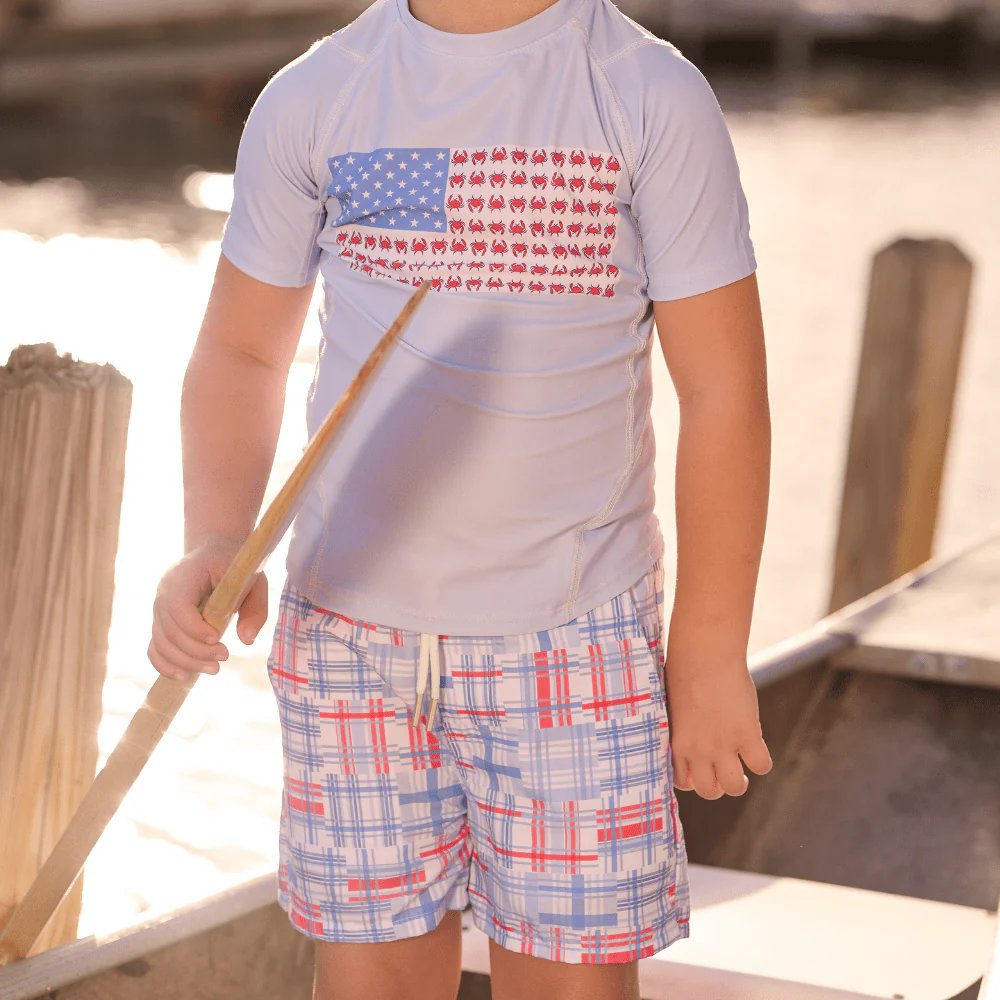 Compression Swim Shorts - Cape Cod Madras - Image 6