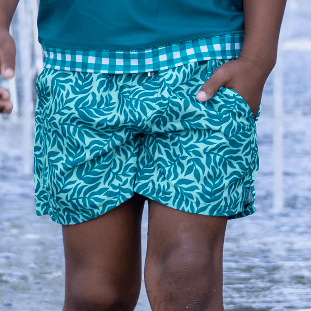 Compression Swim Shorts - Coastal Canopy