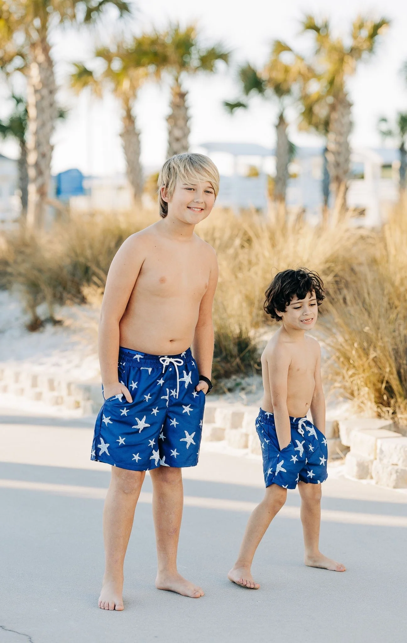 Compression Swim Shorts - Navy Starfish - Image 6
