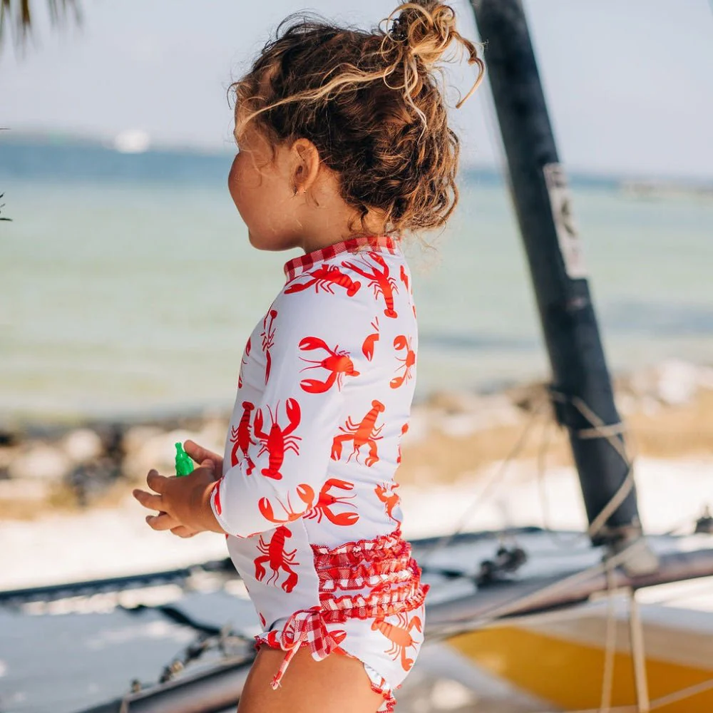 Ruffle Bottom Swimsuit - Crawfish - Image 4