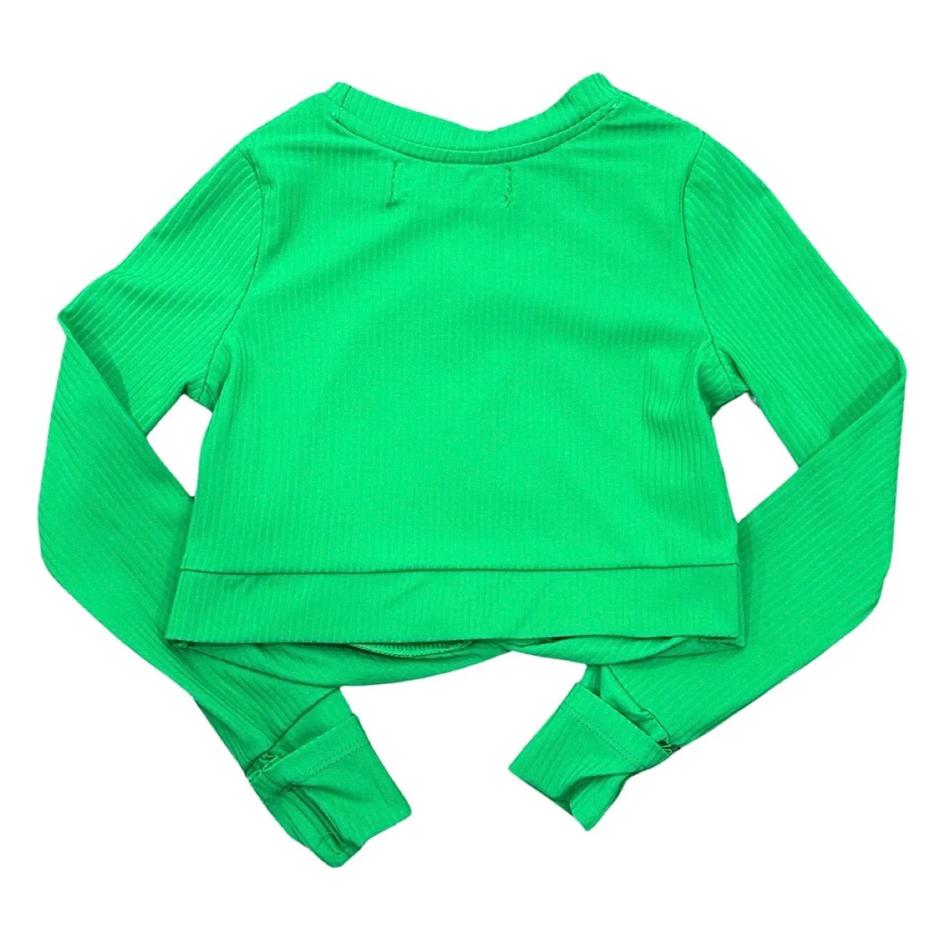 Crop Knot Long Sleeve - Emerald - Image 5