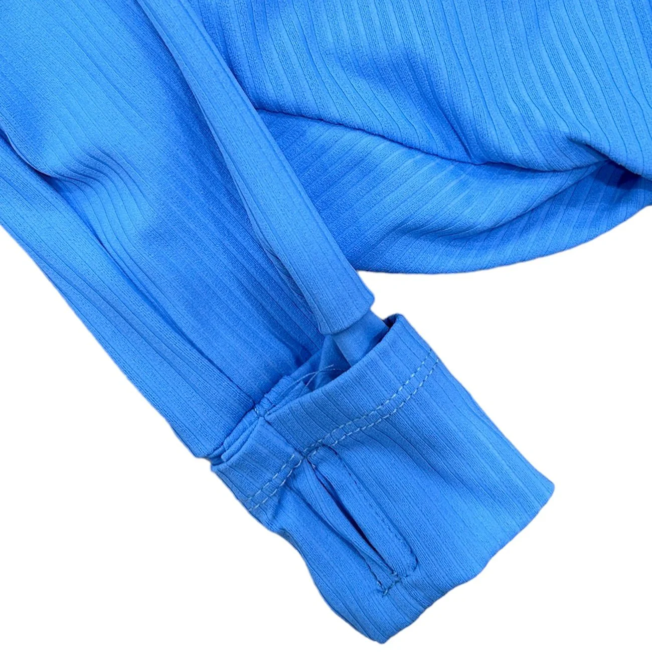 Crop Knot Long Sleeve - French Blue - Image 3