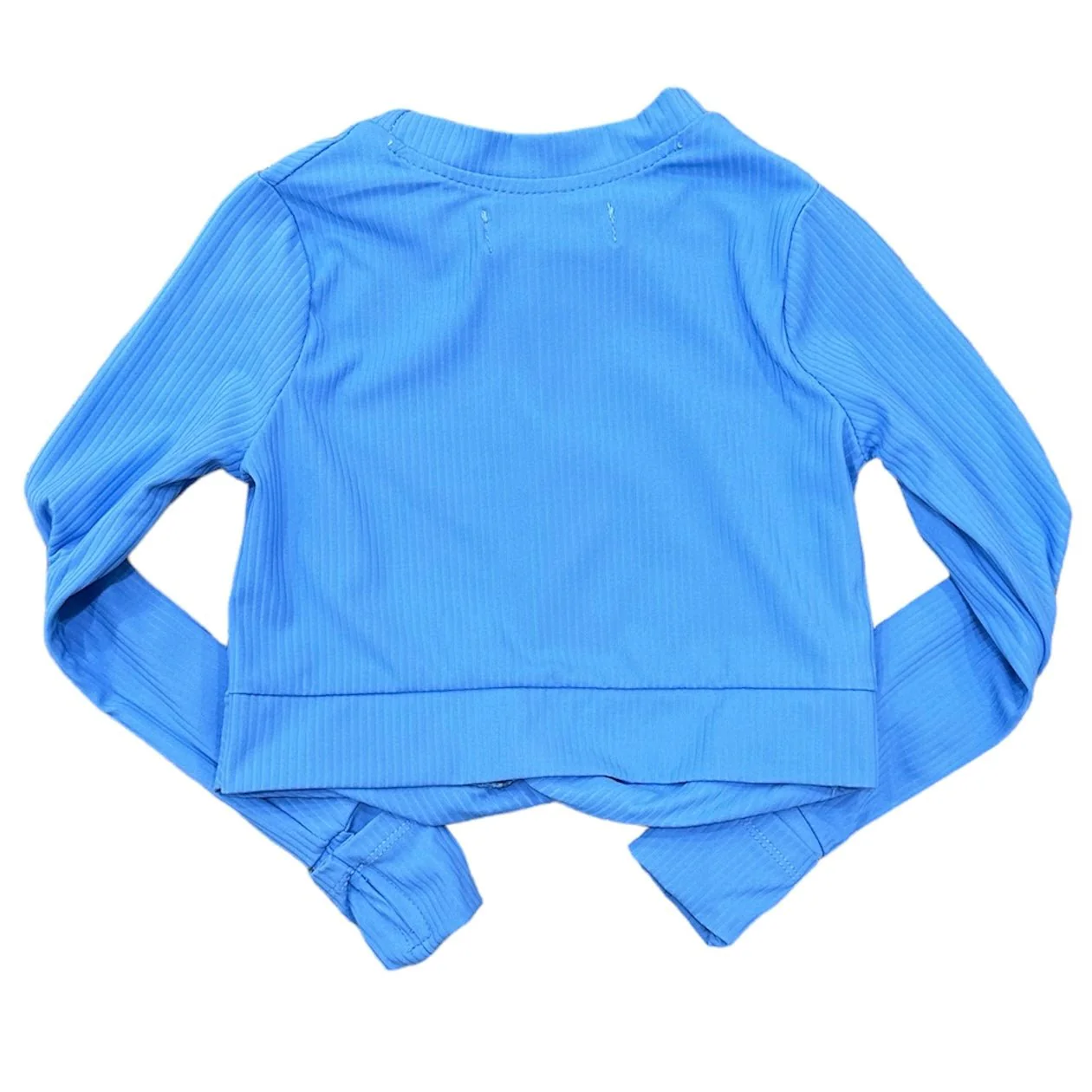 Crop Knot Long Sleeve - French Blue - Image 4