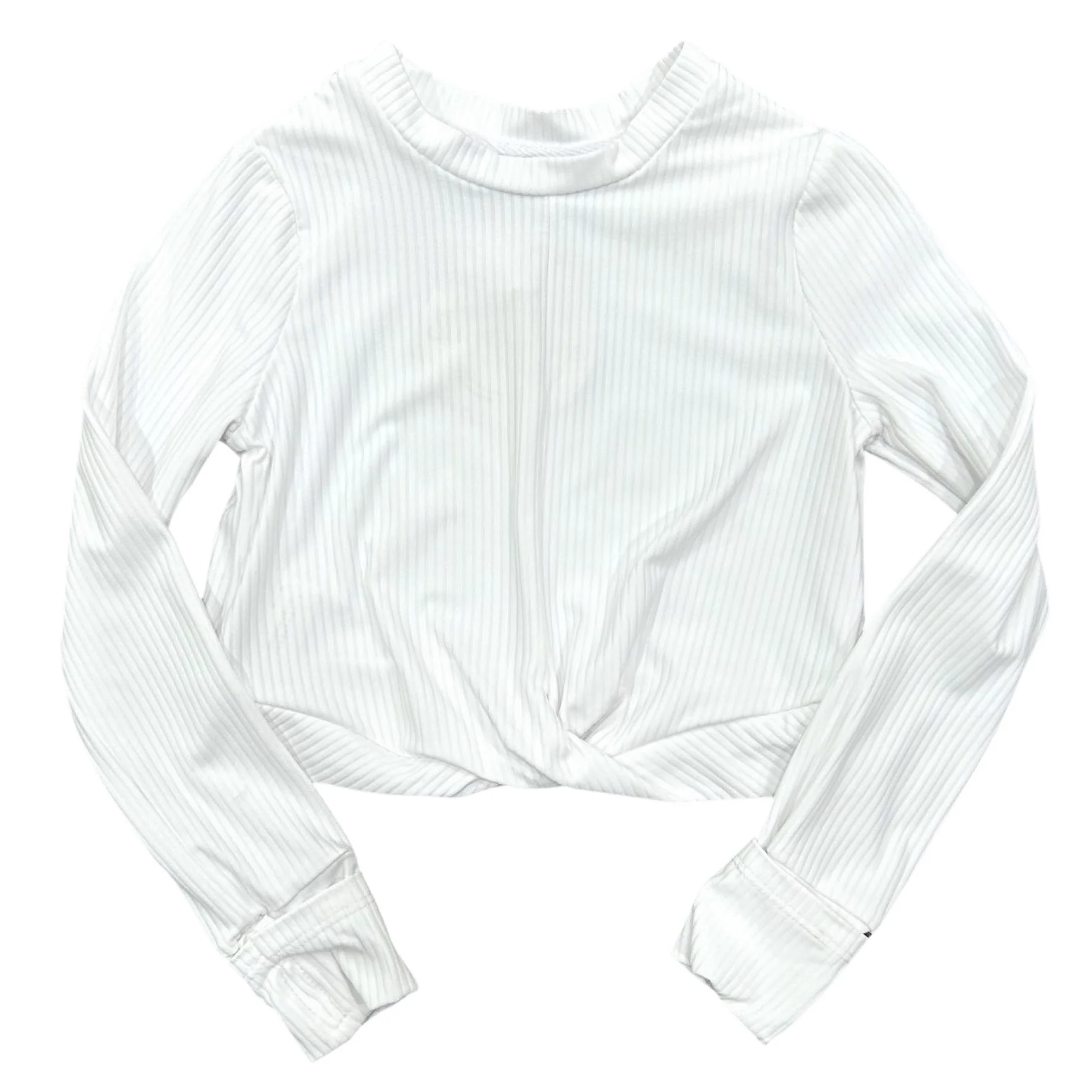 Crop Knot Long Sleeve - White - Image 3