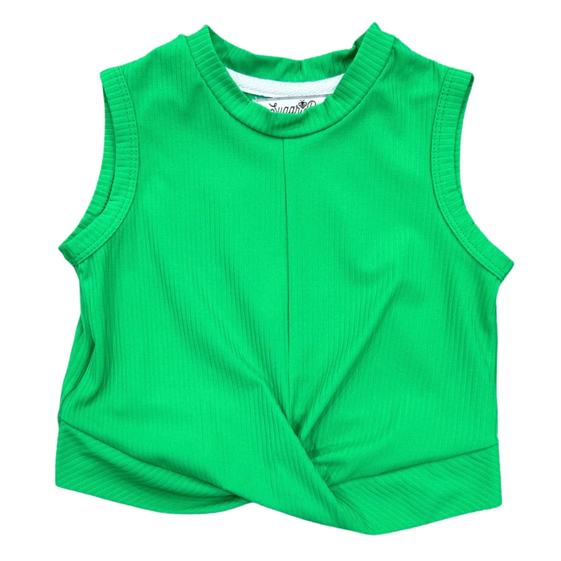 Crop Knot Tank - Emerald - Image 4