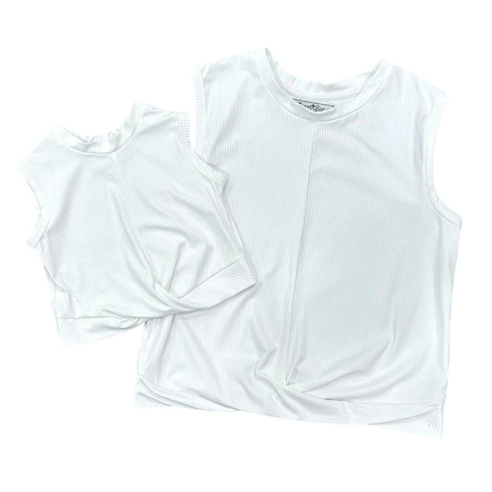 Crop Knot Tank - White - Image 3