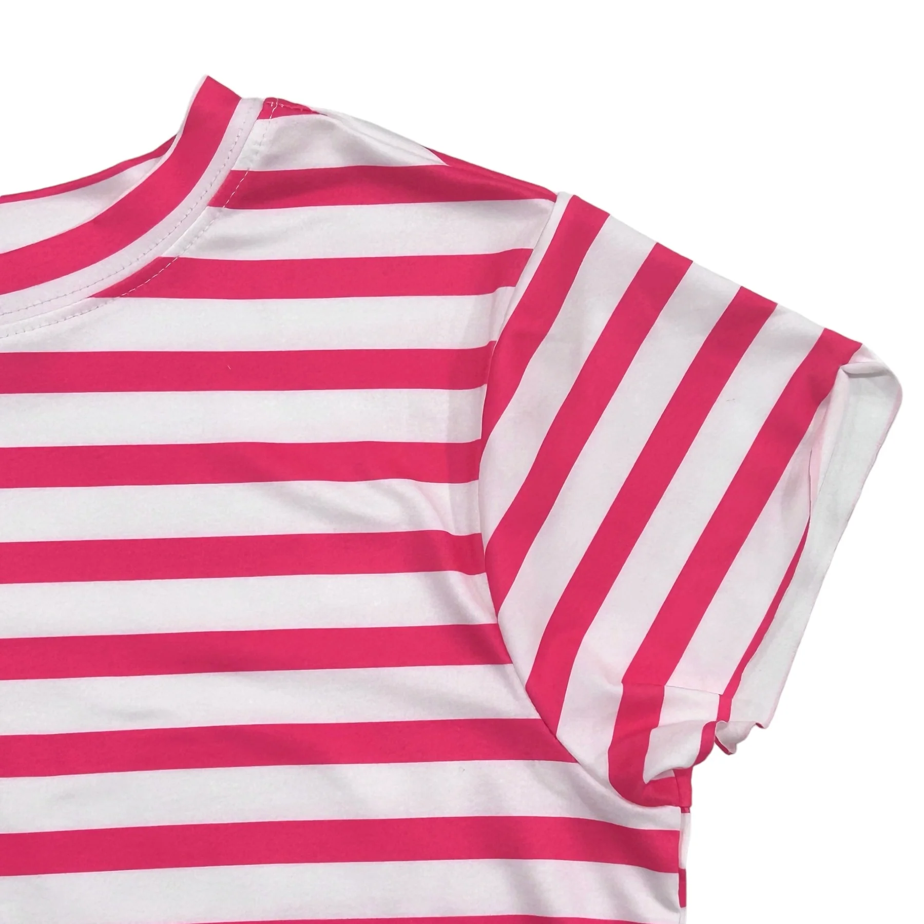 Crop Tee - Magenta Stripe - Image 3