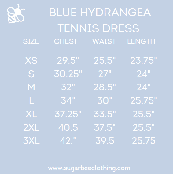 Dallas Halter Tennis Dress - Blue Hydrangeas - Image 5