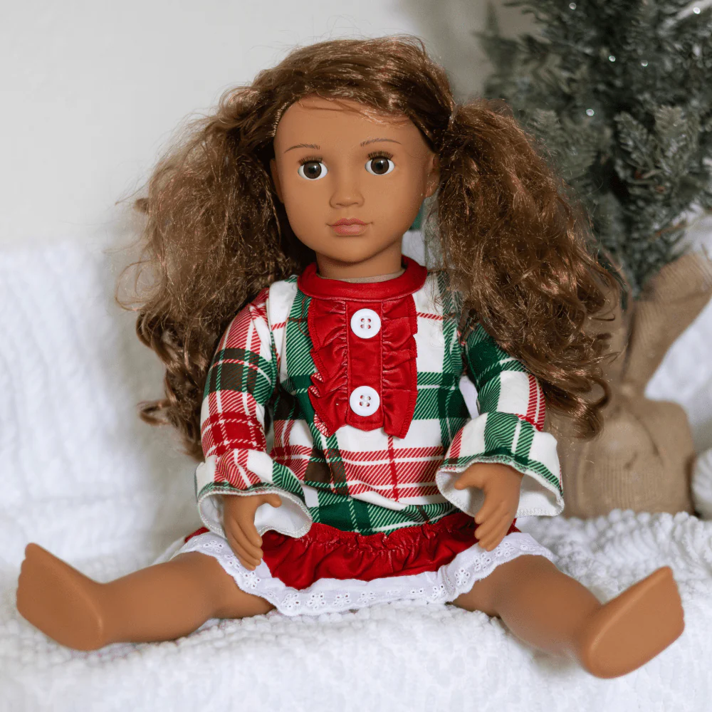 Doll Gown - Christmas Plaid