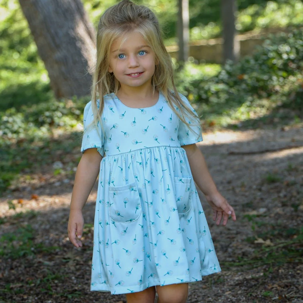 Dottie Flower Sack Dress - Fern Field Linen