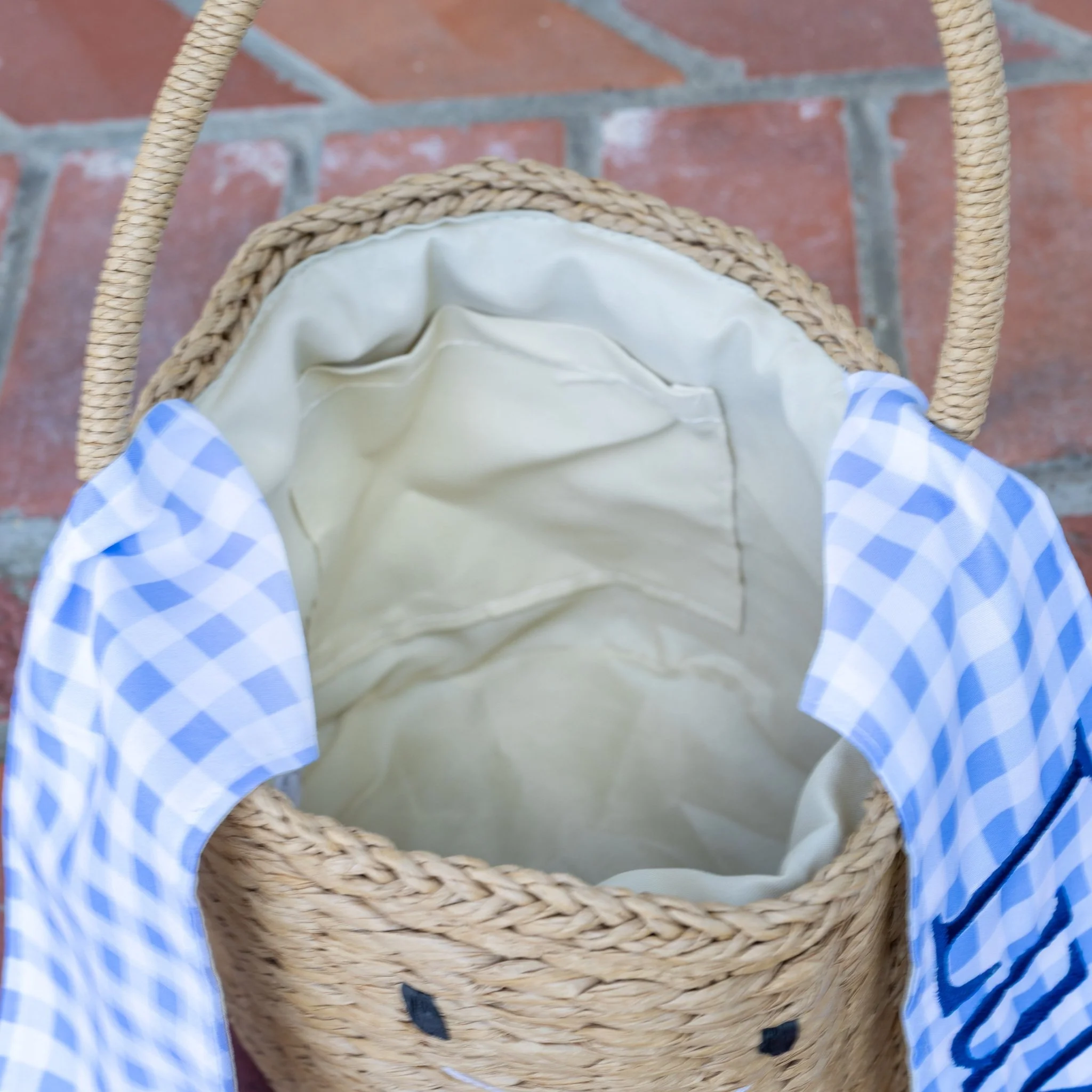 Easter Basket - Blue Gingham Bunny - Image 3