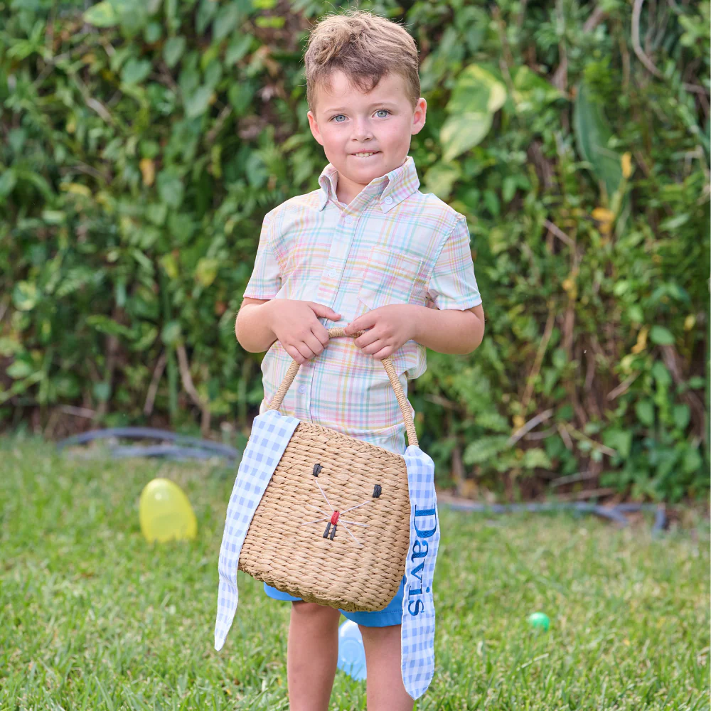 Easter Basket - Blue Gingham Bunny - Image 4