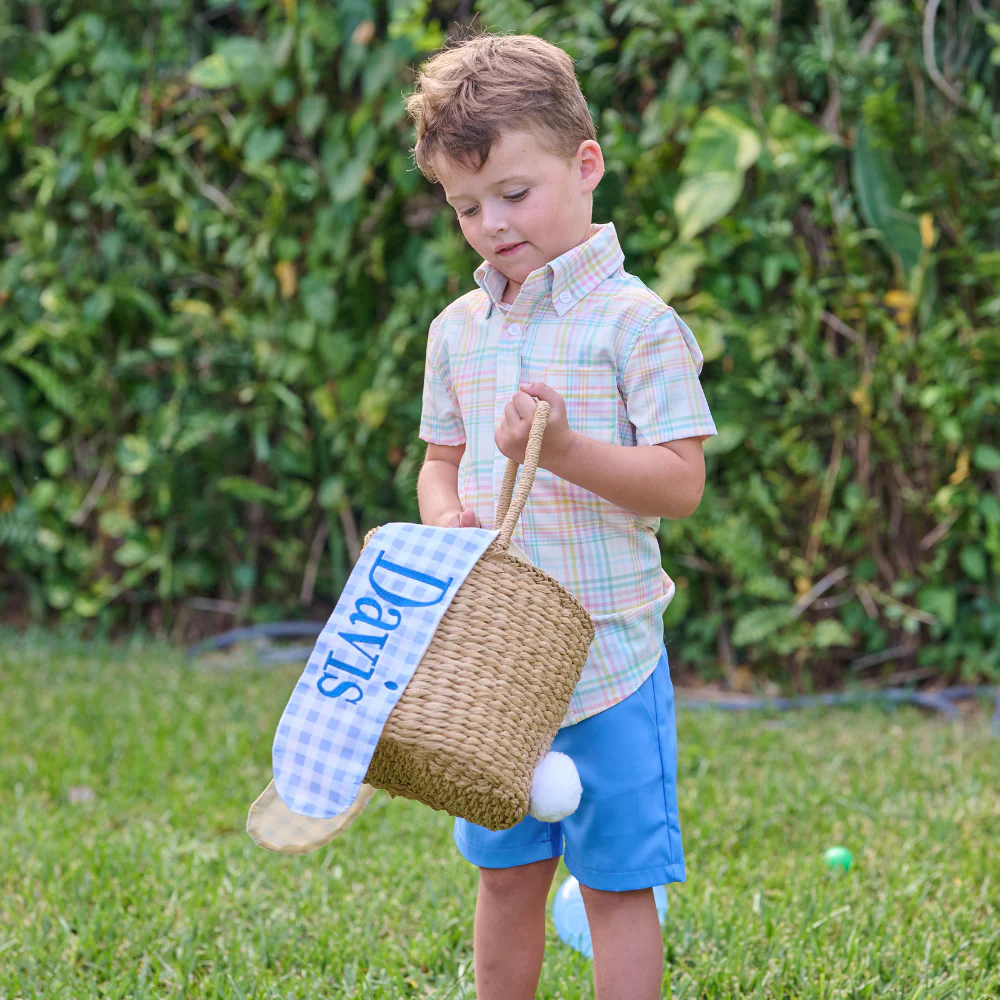 Easter Basket - Blue Gingham Bunny - Image 5
