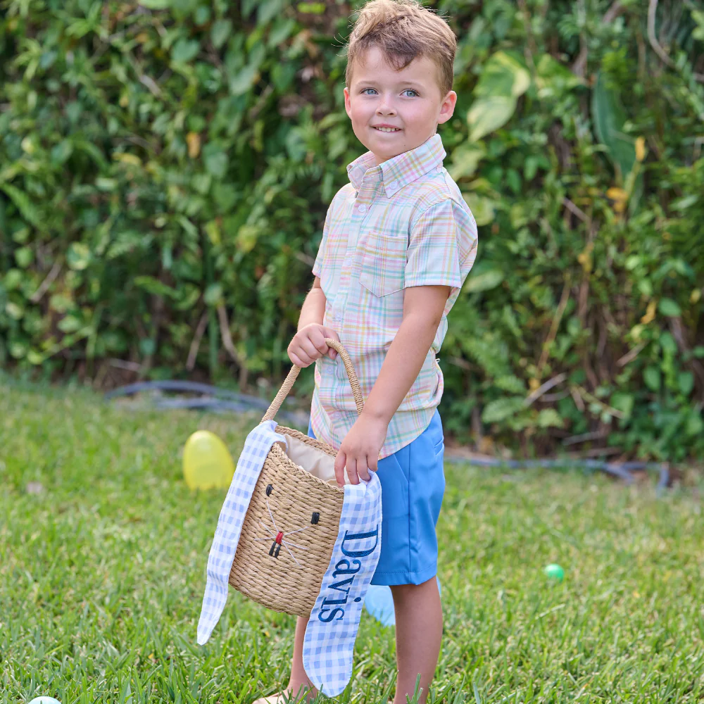 Easter Basket - Blue Gingham Bunny - Image 6