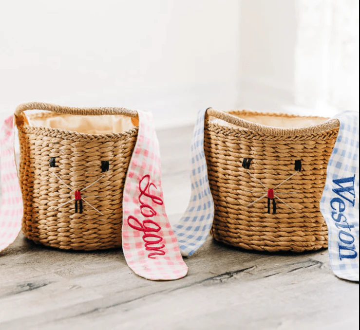Easter Basket - Blue Gingham Bunny - Image 7