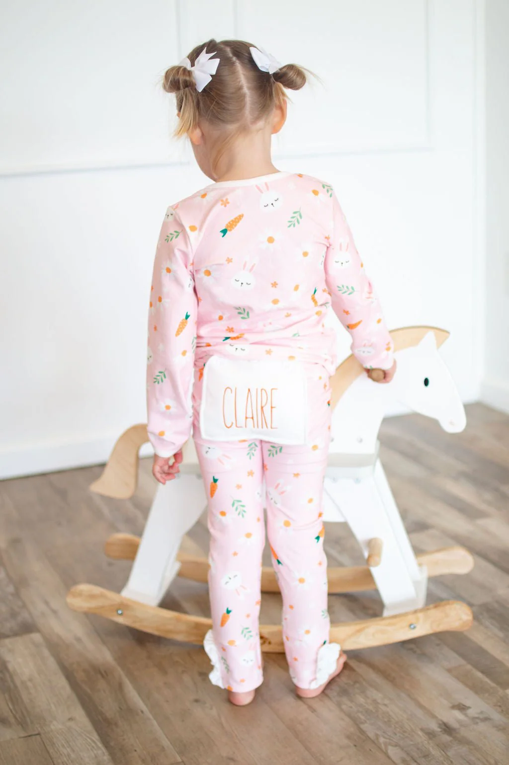 Ruffle Buttflap Pajamas - Easter Bunny Girl - Image 5