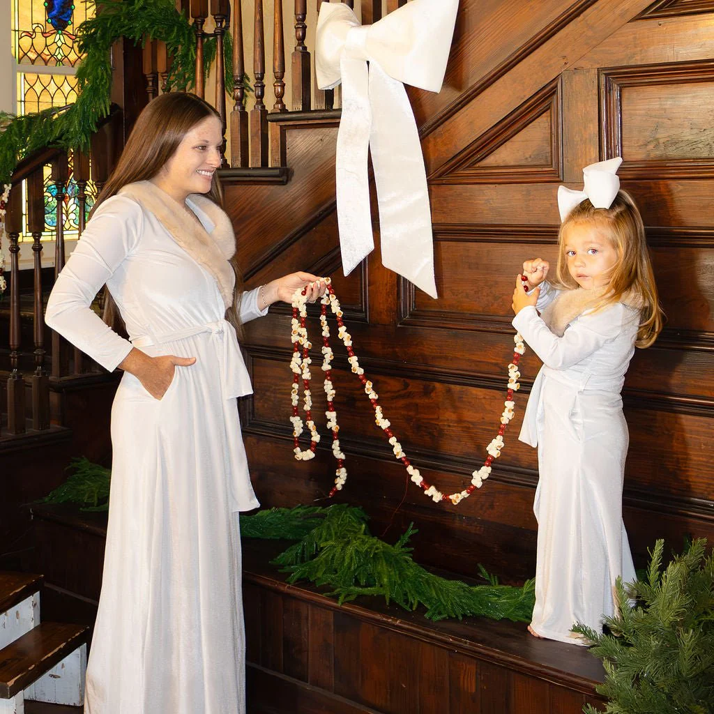 Eleanor Fur Trimmed Robe - Cafe Au Lait - Image 3