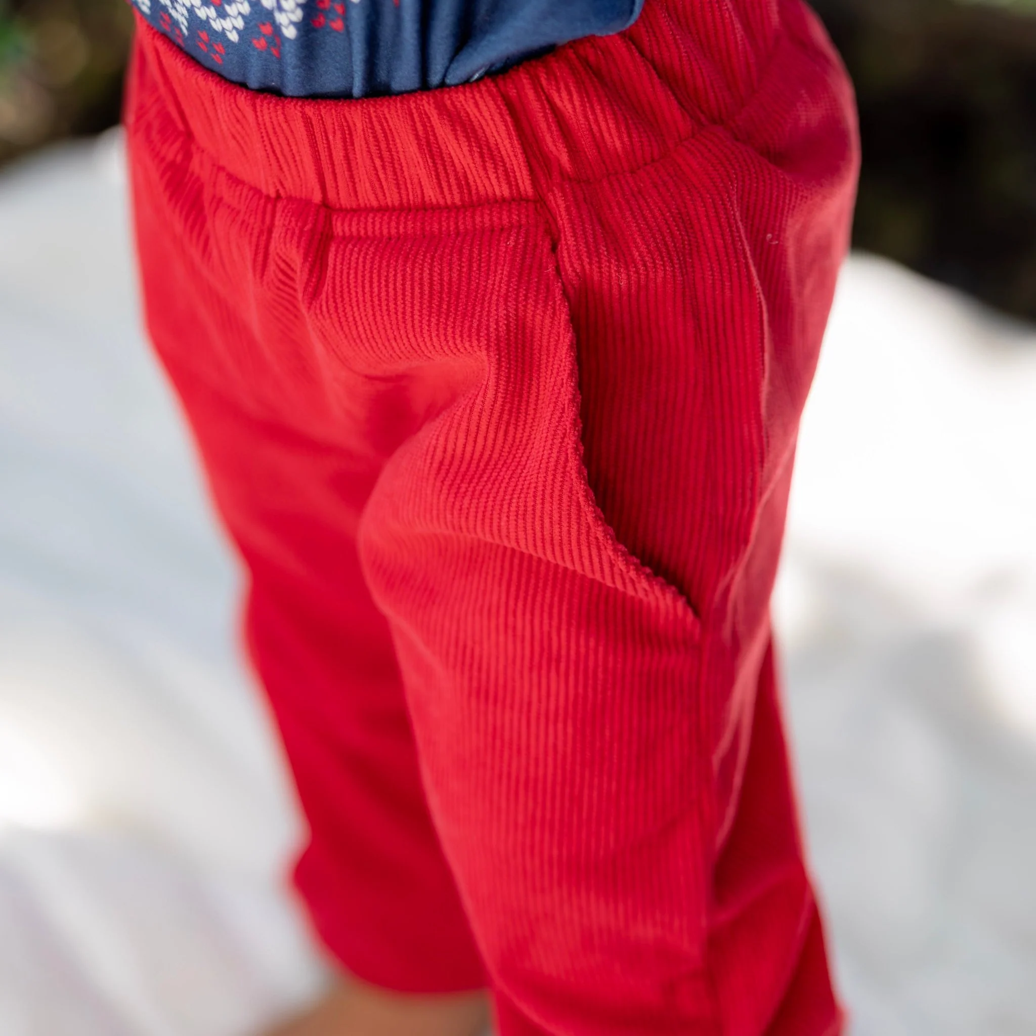 Baby Emmett Corduroy Jogger - Winterberry Red - Image 2