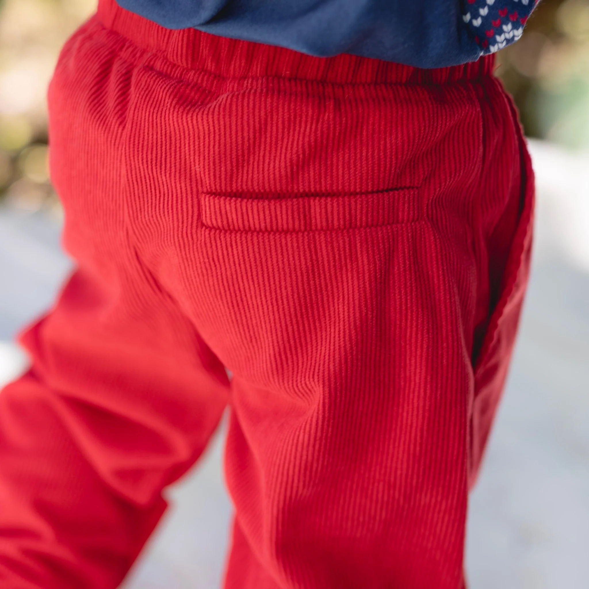 Baby Emmett Corduroy Jogger - Winterberry Red - Image 3