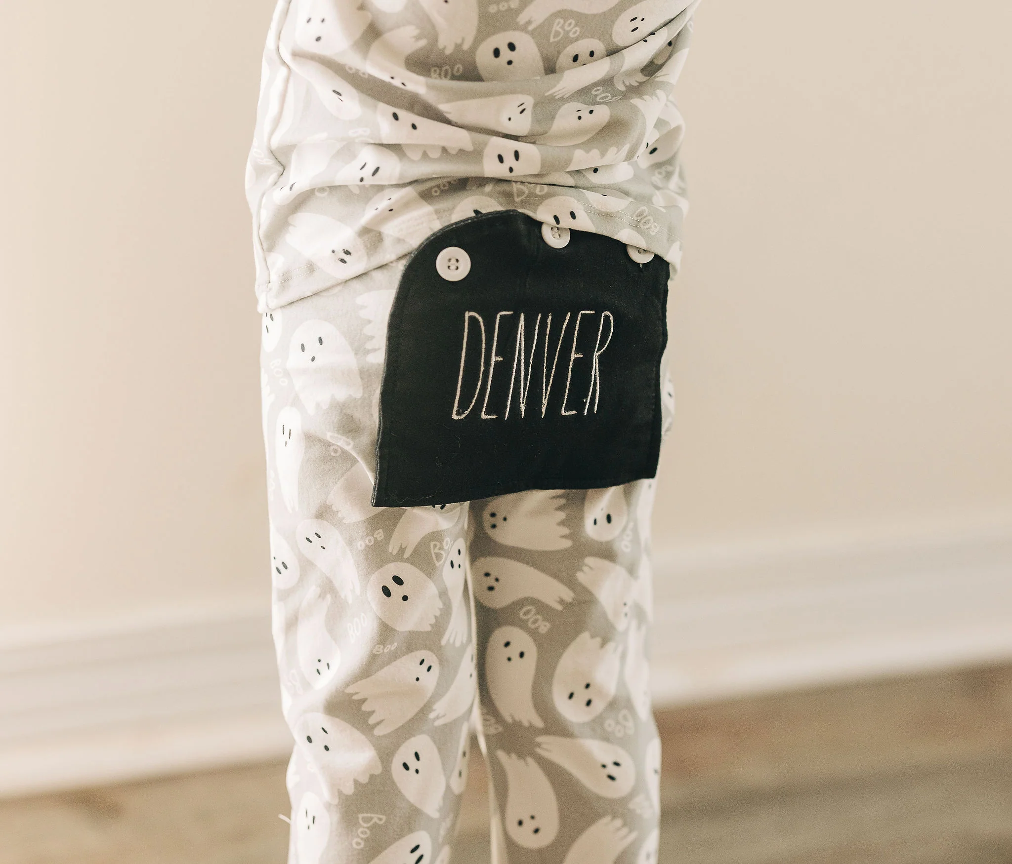 Buttflap PJs - Ghosts on Grey - Image 6