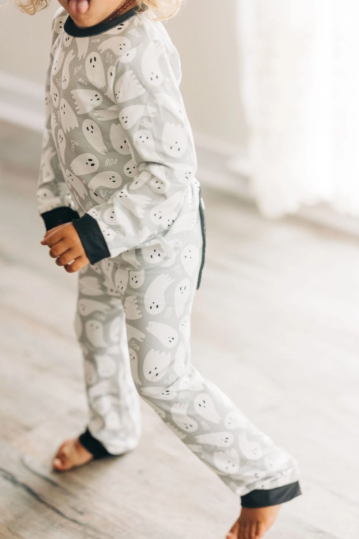 Buttflap PJs - Ghosts on Grey - Image 9