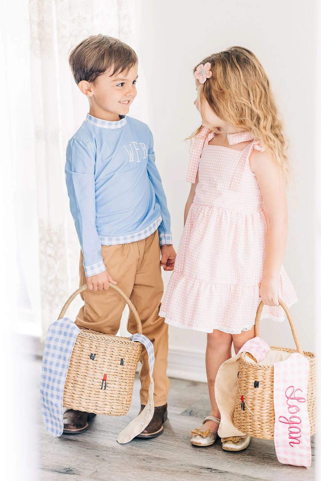 Easter Basket - Pink Gingham Bunny - Image 11