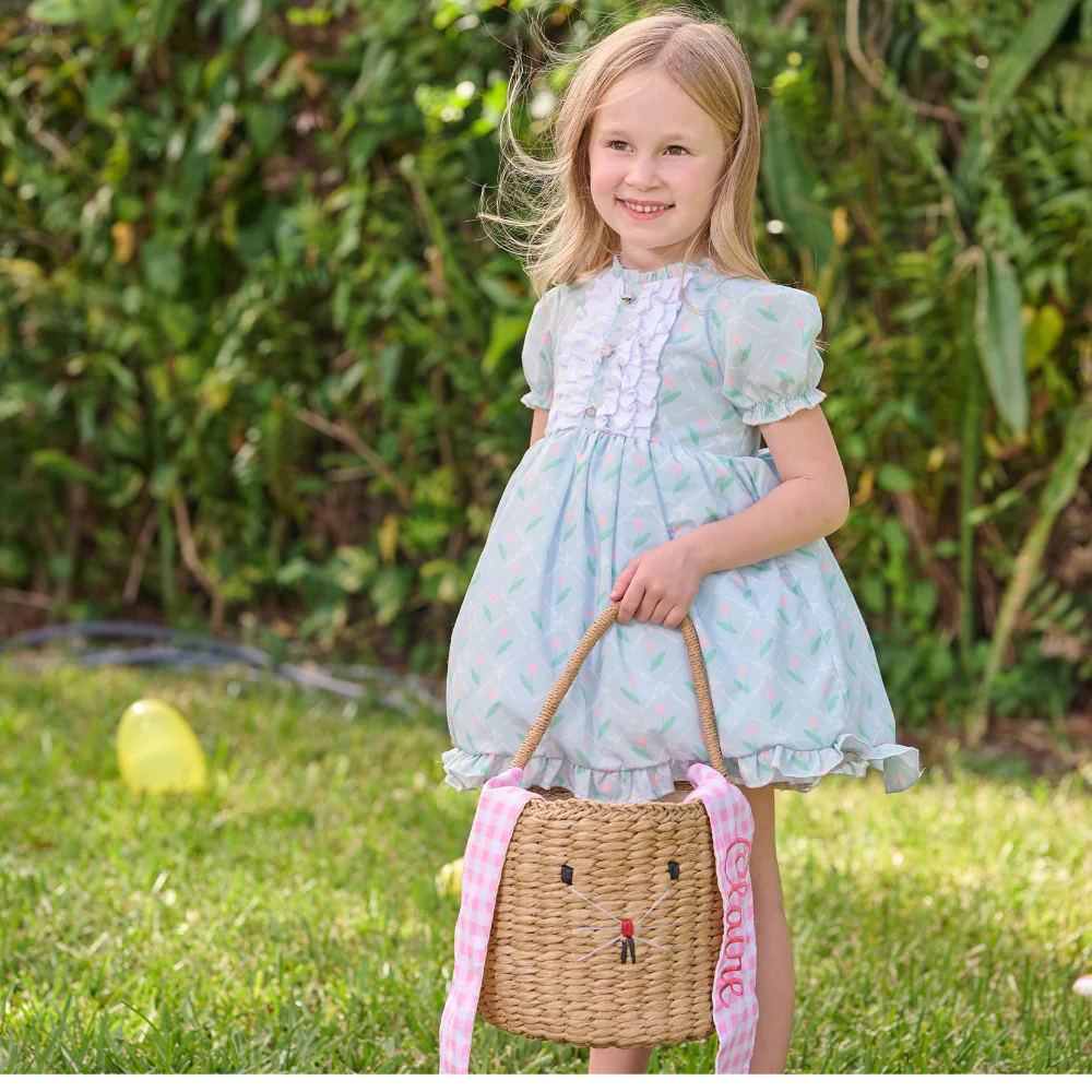 Easter Basket - Pink Gingham Bunny - Image 3