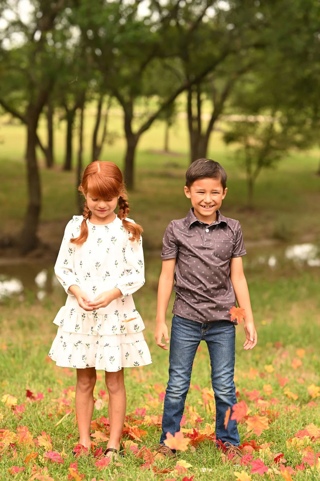 Mini Charlotte Ruffle Tier Dress - Earthy Floral - Image 4