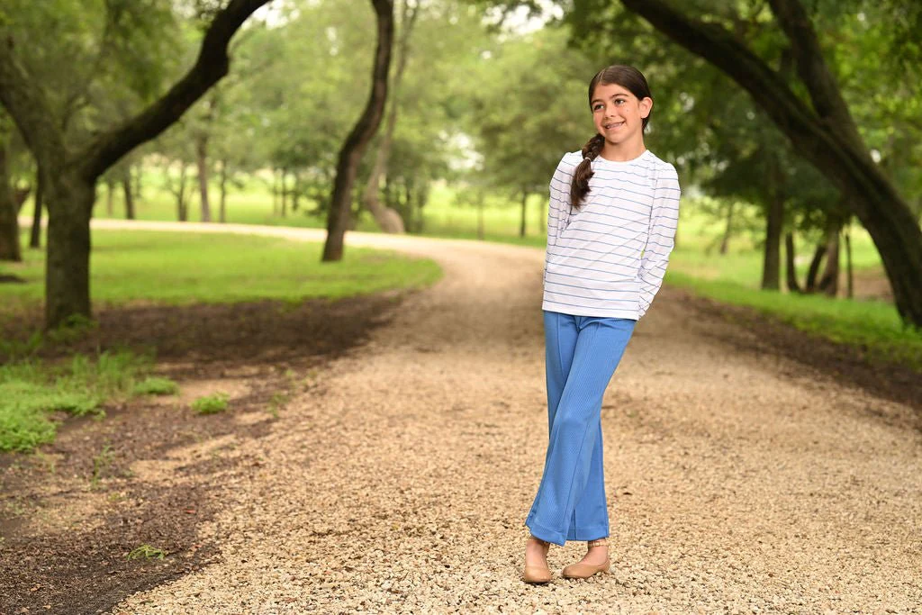 Mini Darbie Wide Leg Pant - Blue - Image 2