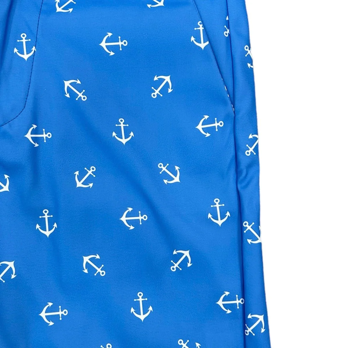 Men's Golf Shorts - French Blue Anchors - Image 2