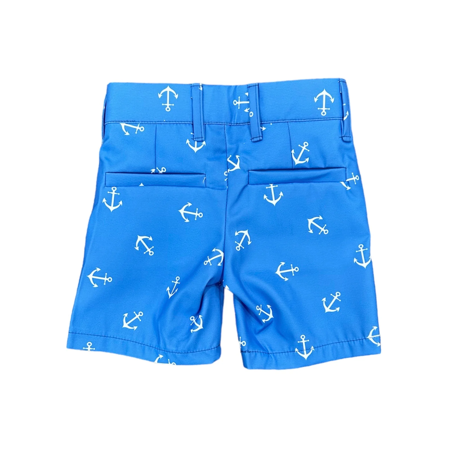 Men's Golf Shorts - French Blue Anchors - Image 4