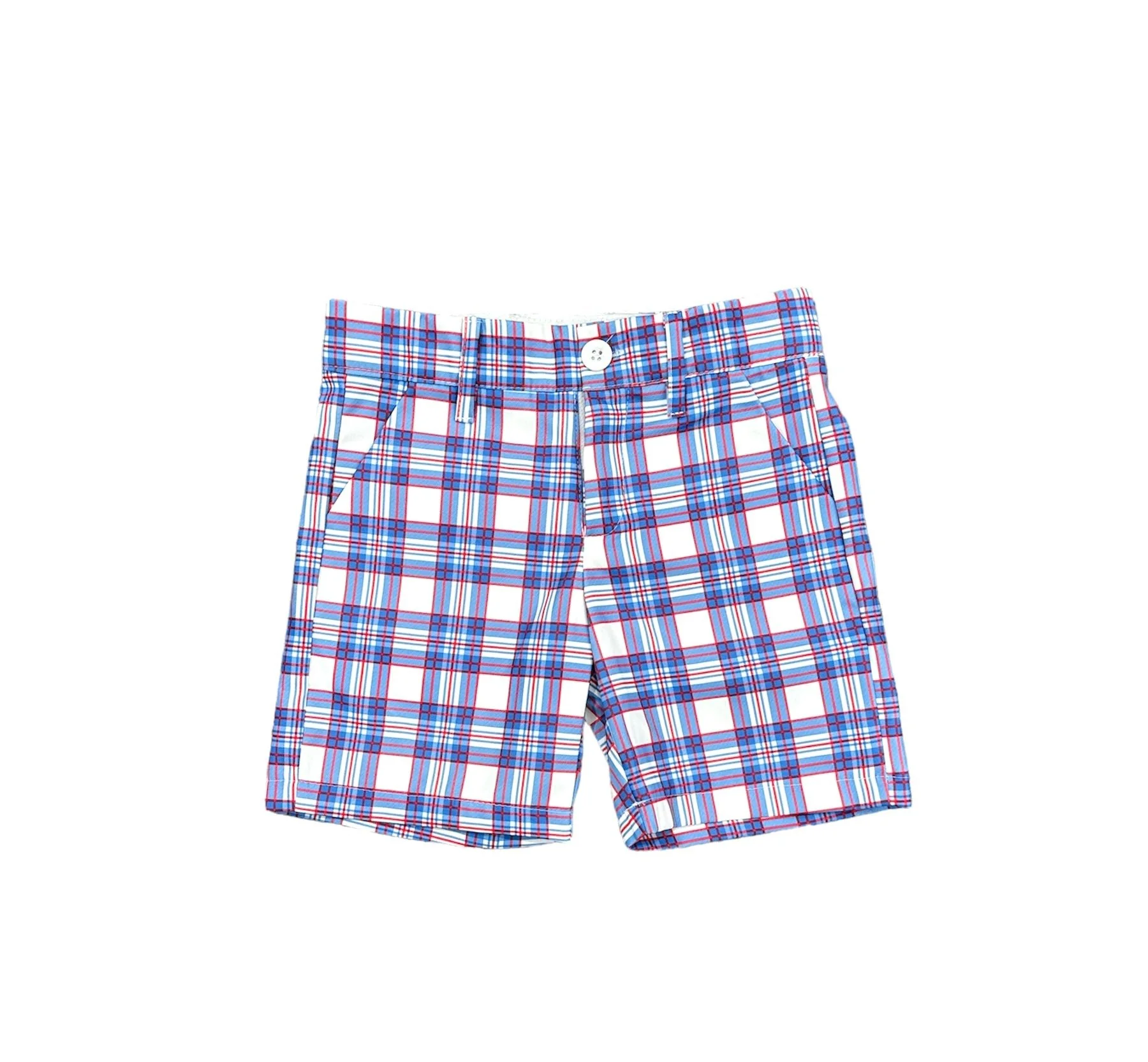Boy's Golf Shorts - Summer Plaid - Image 3