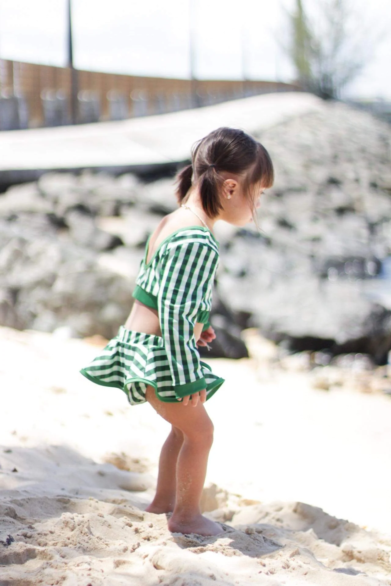 Skirt Bikini - Green Gingham - Image 8