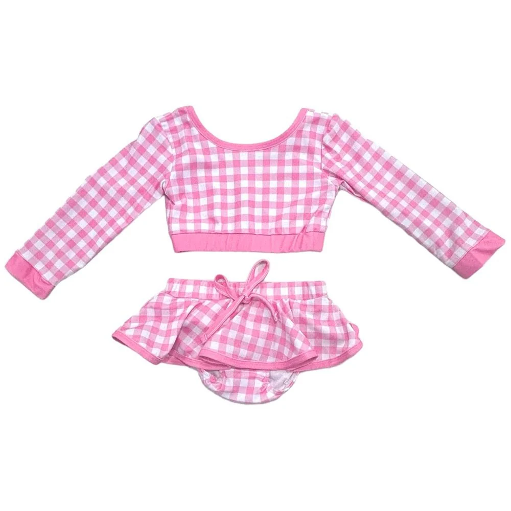 Skirt Bikini - Pink Gingham - Image 5