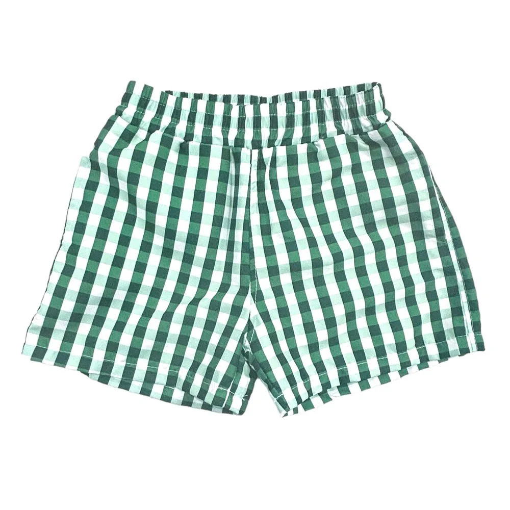 Swim Shorts - Green Gingham - Image 4