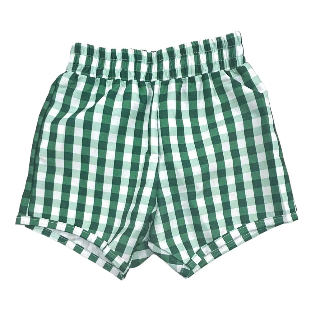 Swim Shorts - Green Gingham - Image 6