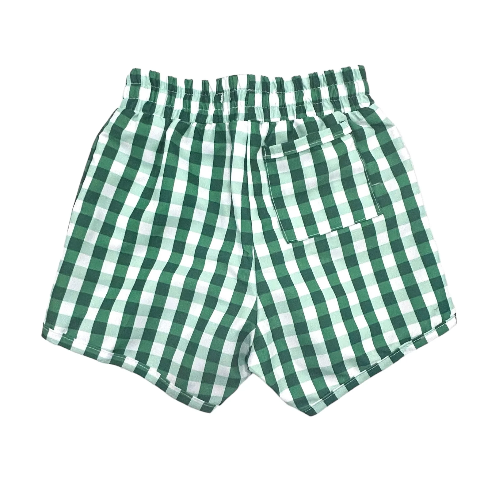Swim Shorts - Green Gingham - Image 7