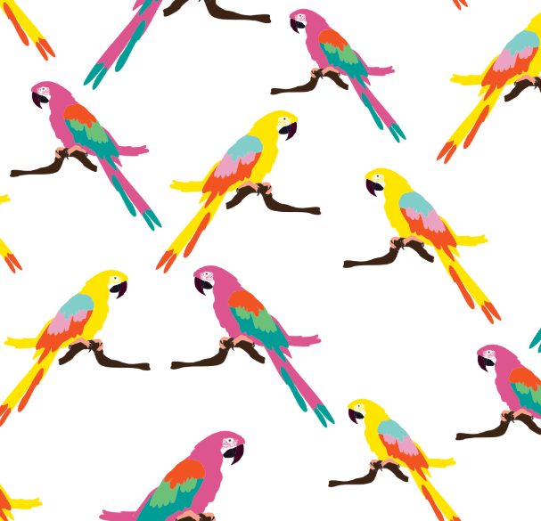 Hazel Sweetheart Dress - Rainbow Parrots - Image 2