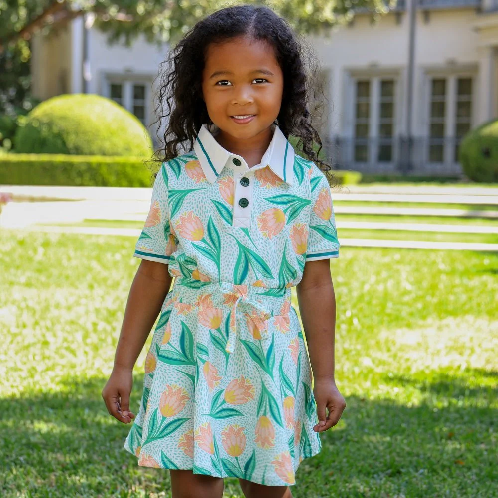 Heidi SS Polo Dress - Garden Club