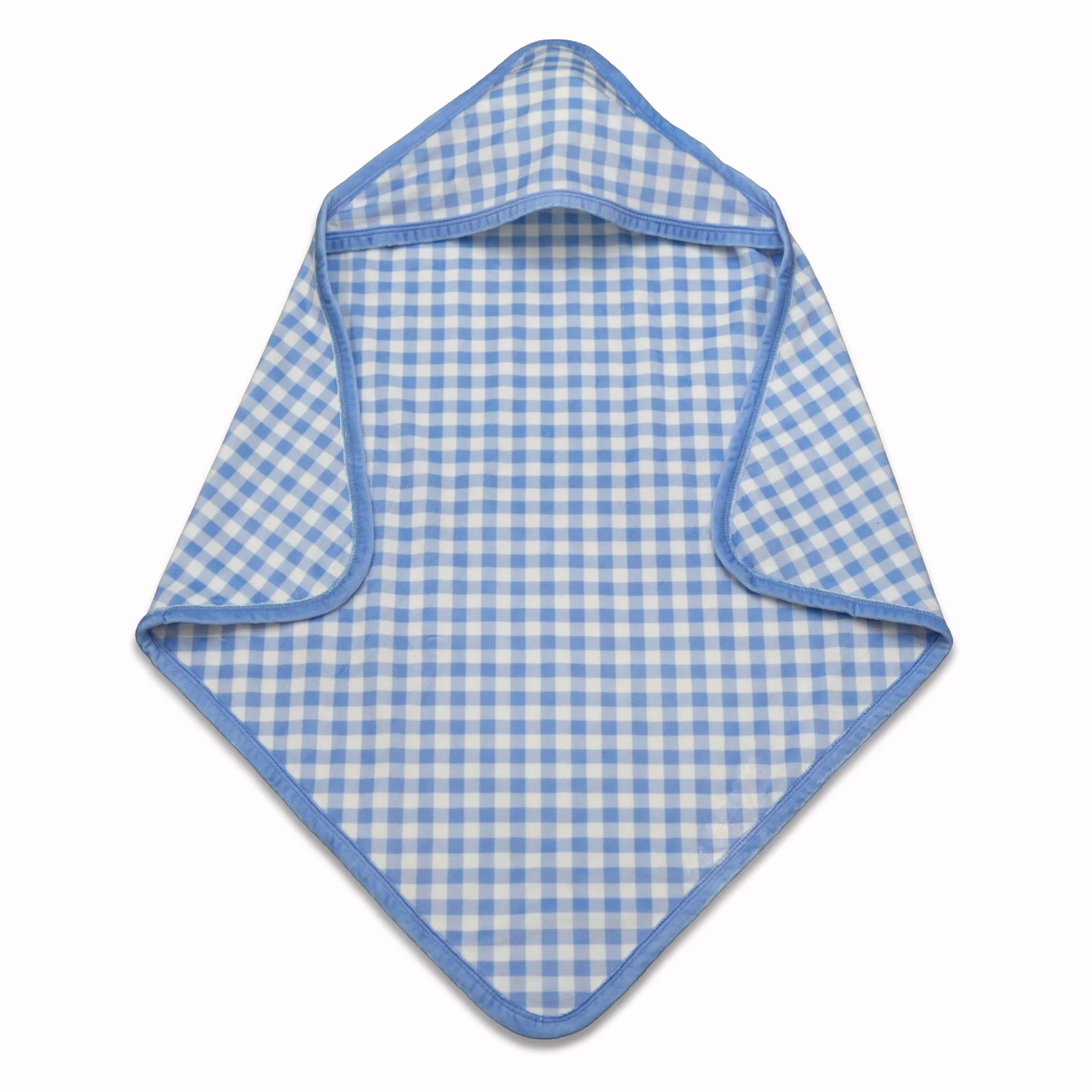 Hooded Towel - Blue Gingham - Image 3
