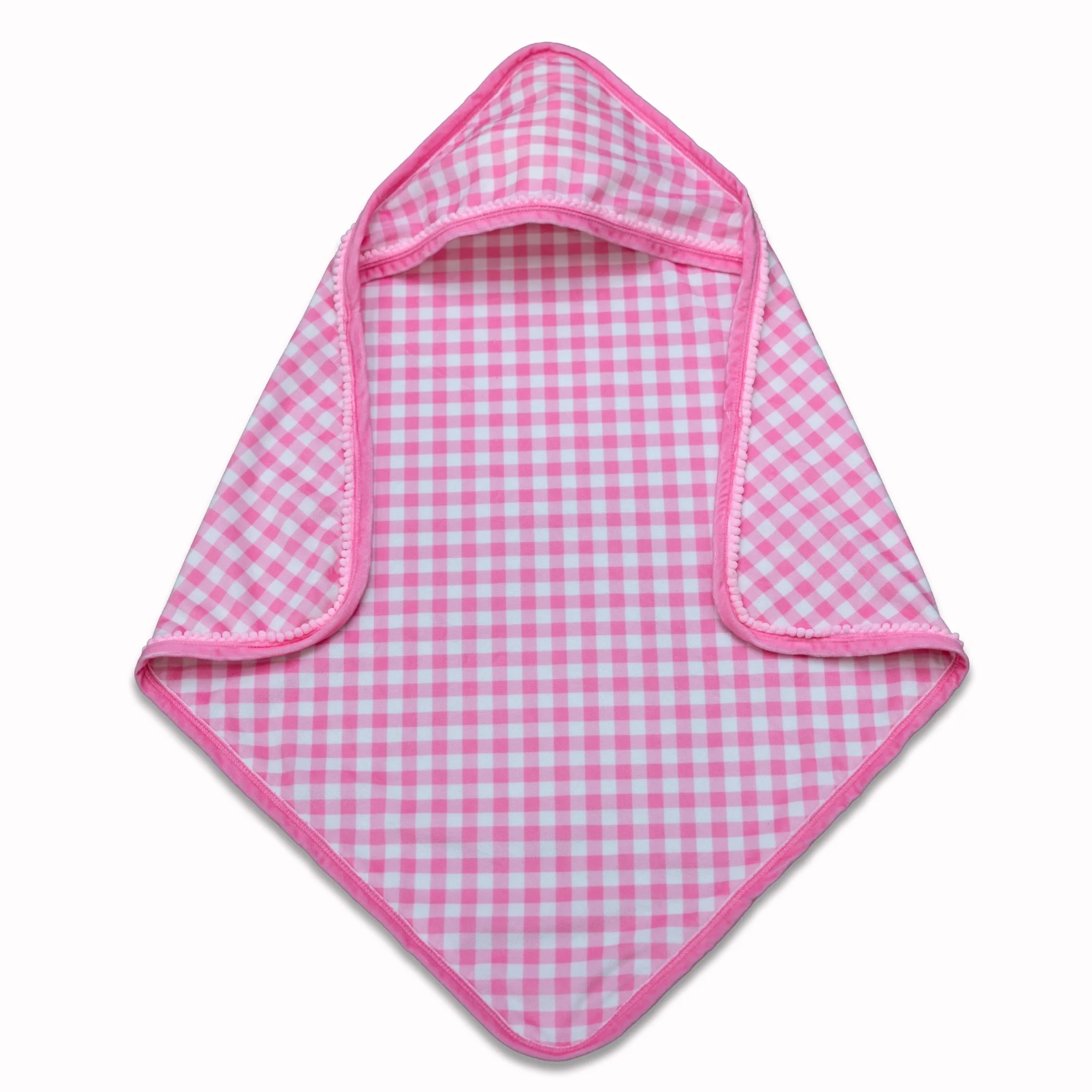 Hooded Towel - Pink Gingham - Image 3